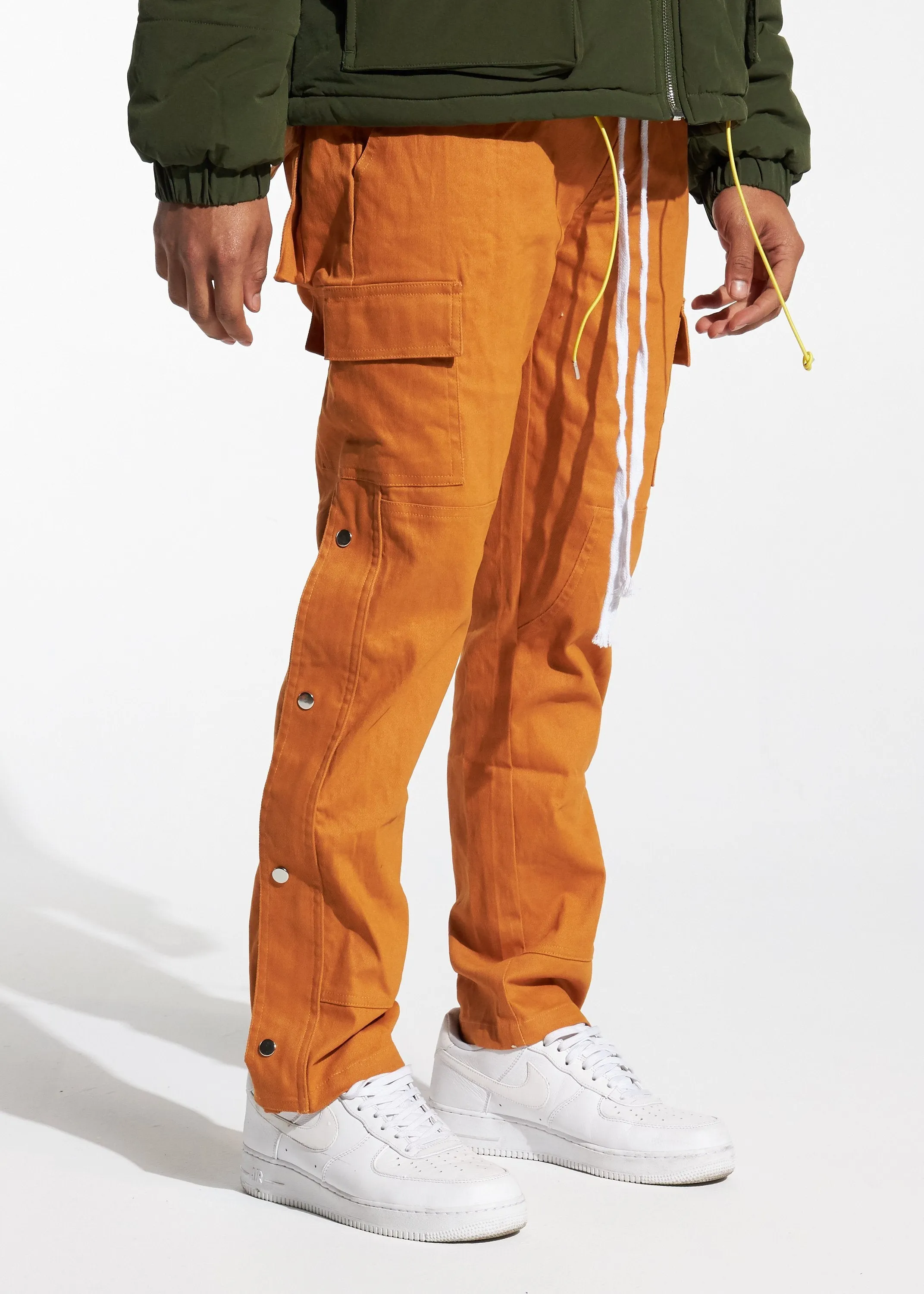 Snap Cargo Pants (Brown)