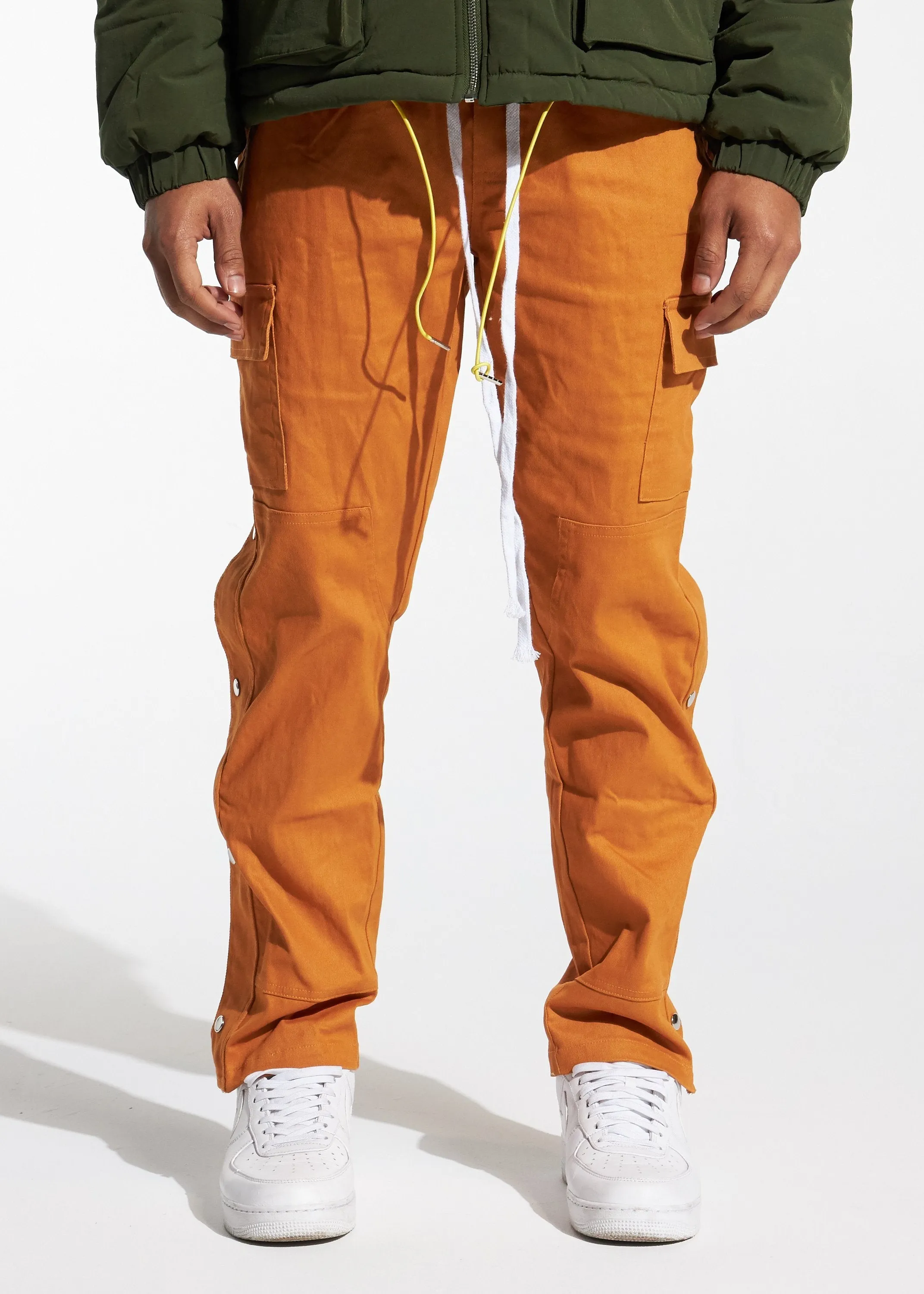 Snap Cargo Pants (Brown)