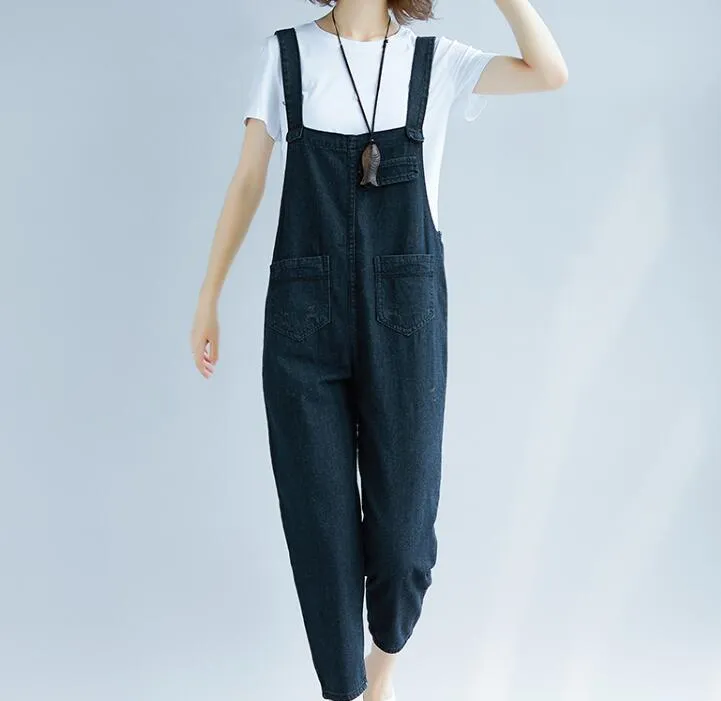 Spring Black DenimOverall Women Casual Jumpsuits PZ97251