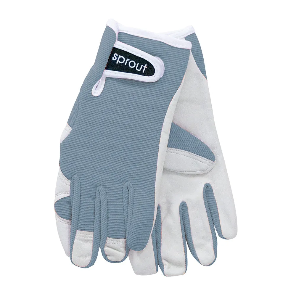 Sprout Goatskin  Garden Gloves - Dusty Blue