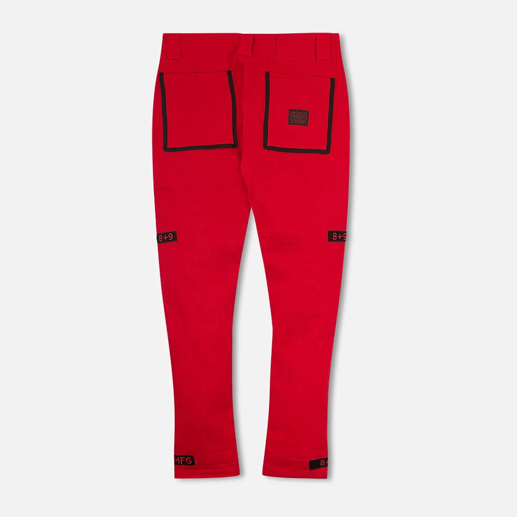 Strapped Up Utility Pant Red