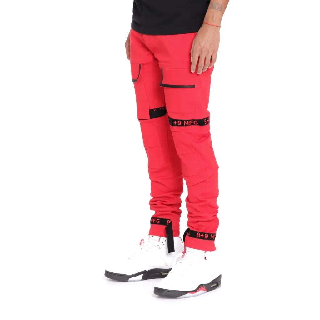 Strapped Up Utility Pant Red