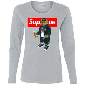 Supreme Bear Guns T-shirt Women Long Sleeve Shirt