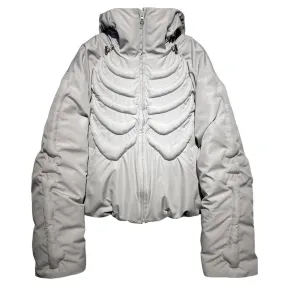 [SURGERY] Seasonless bone embossing puffer jacket 'light grey'