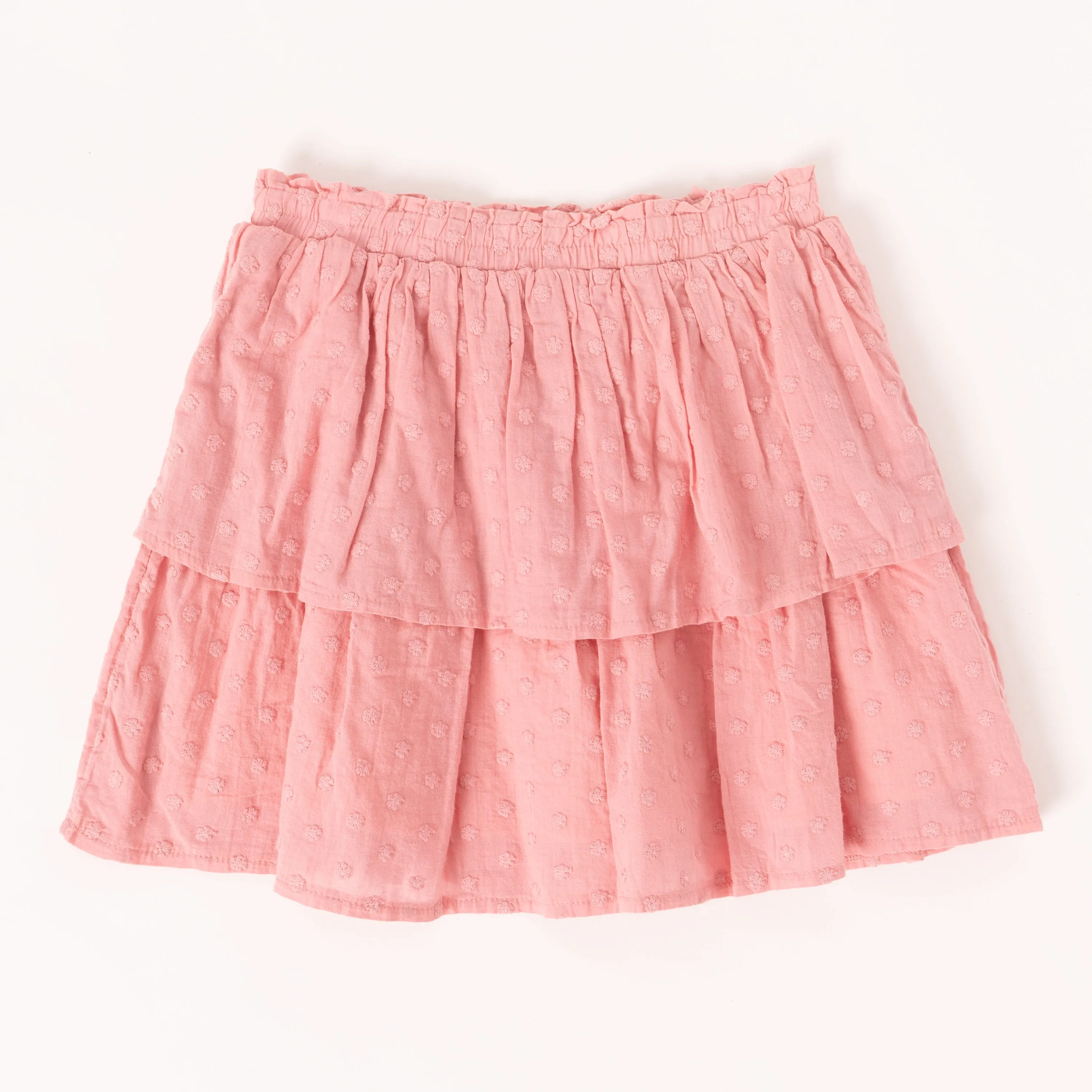 Swiss Dot Smock Tiered Skirt