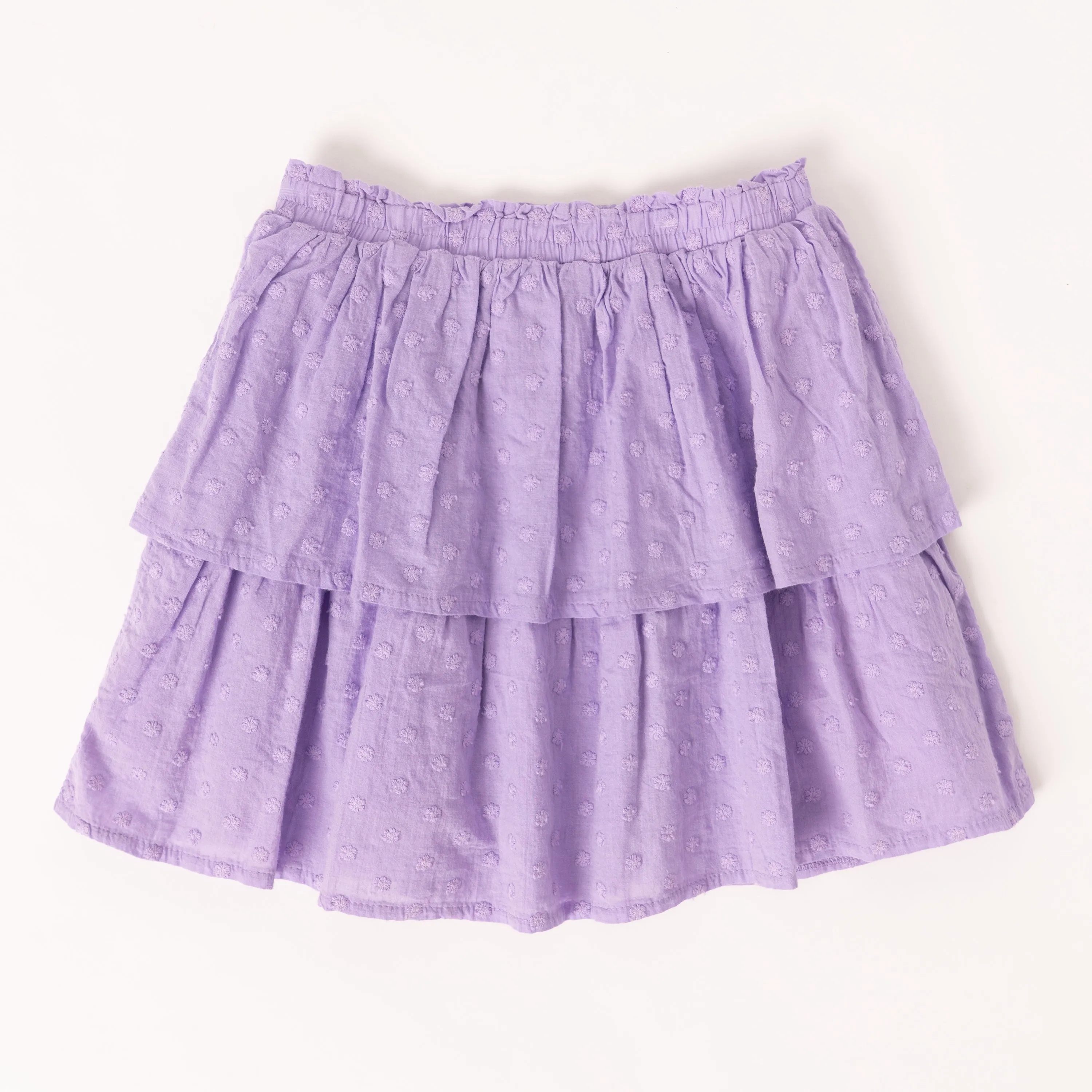 Swiss Dot Smock Tiered Skirt