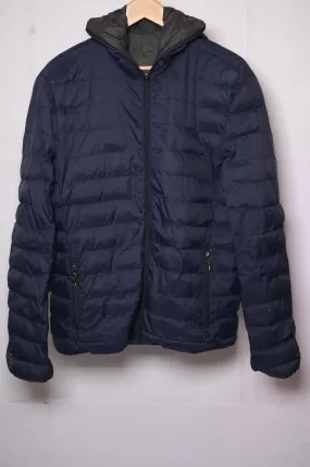 Thriftyfy Blue Men’s Puffer Jacket - Medium