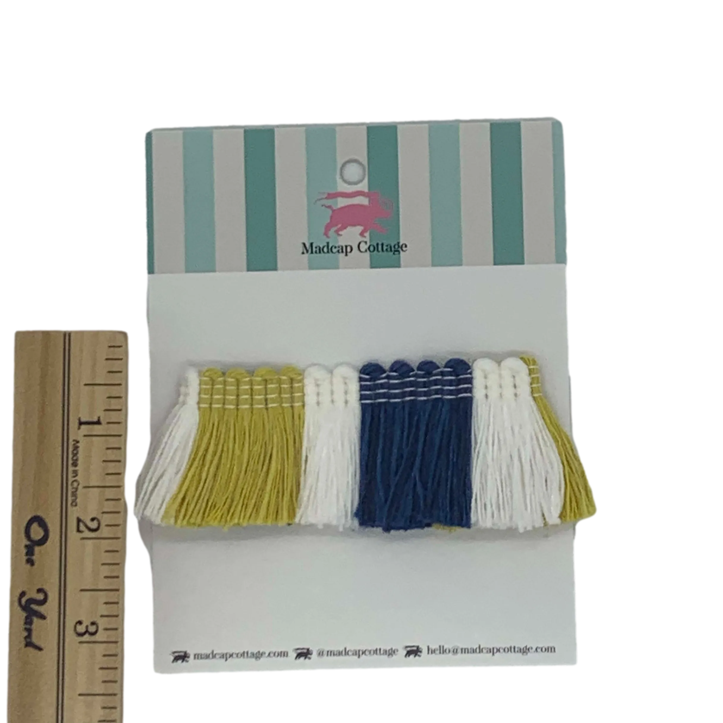 Tri-Color 1.75″ Brush Trim Sample | Lemon Grove Yellow