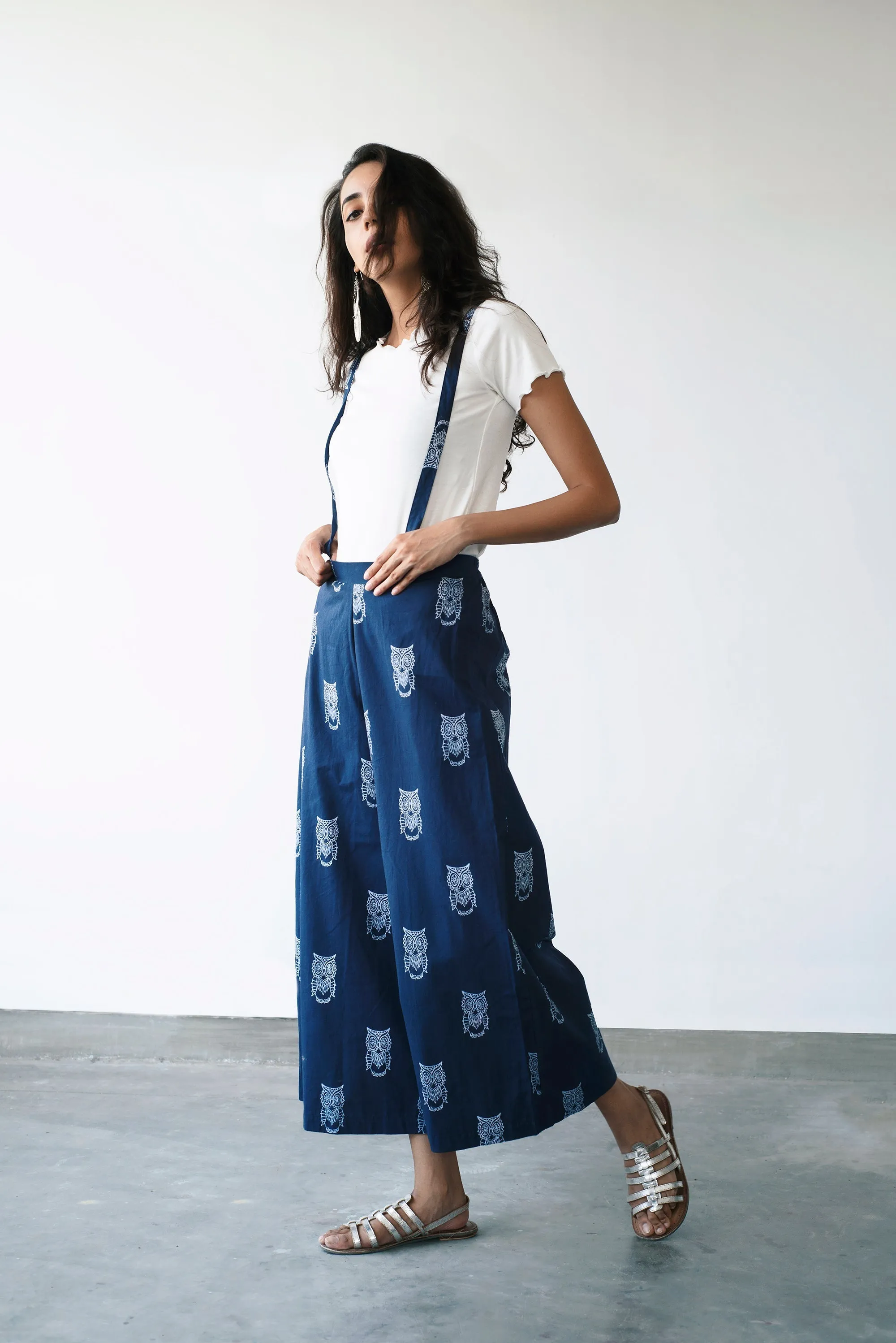 Ulloo Dungree Wide Leg Pants