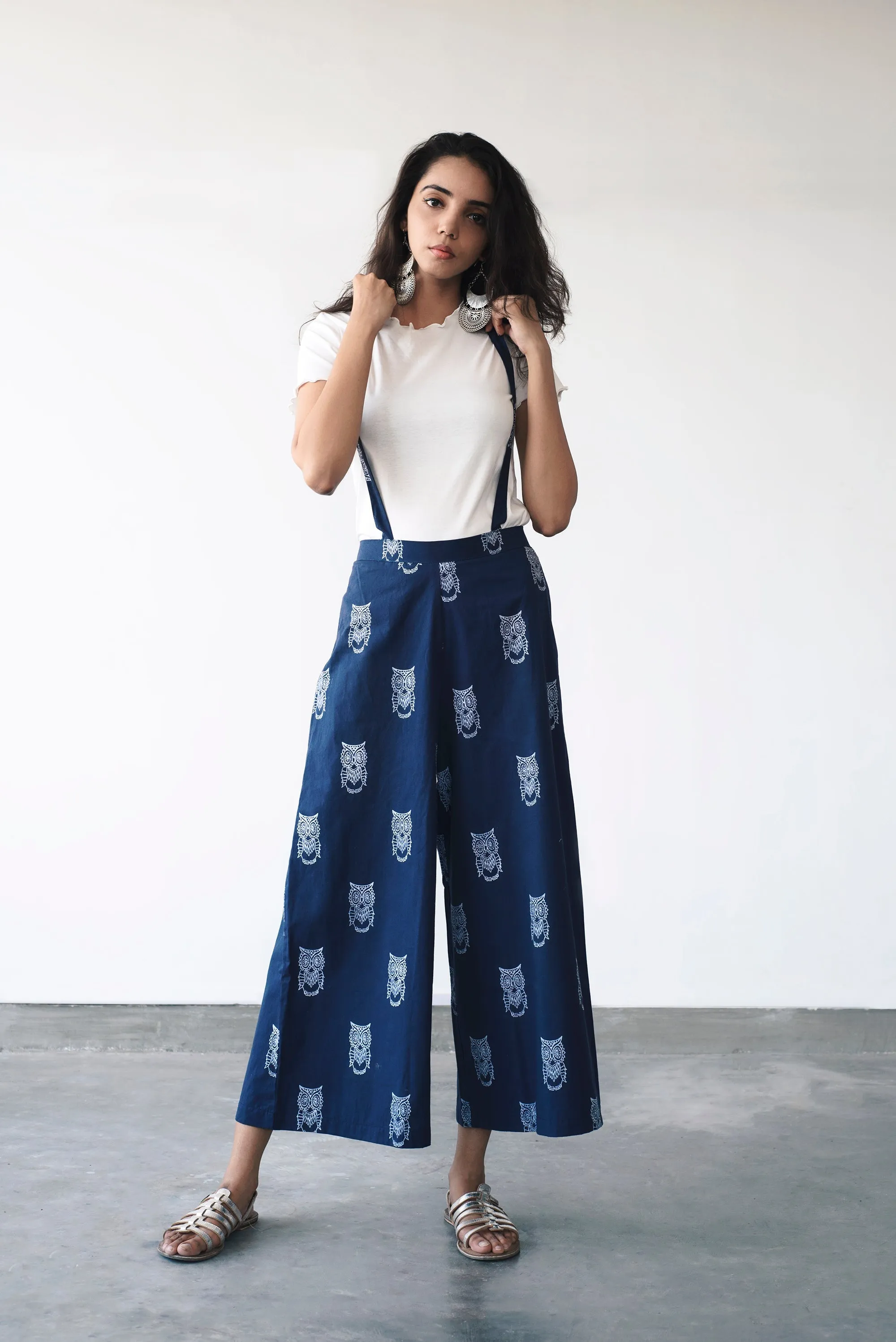 Ulloo Dungree Wide Leg Pants