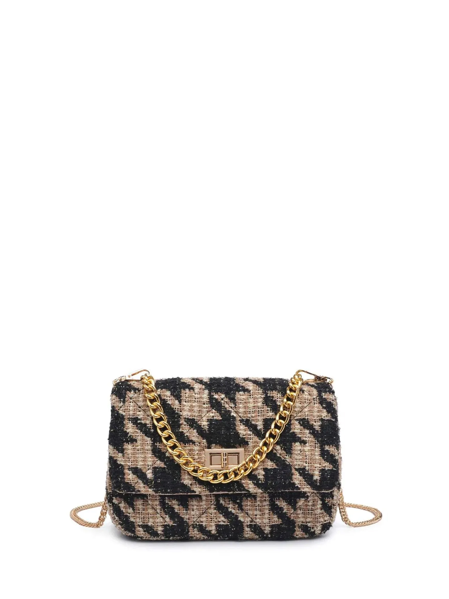 Urban Expressions Boucle Houndstooth Crossbody Bag - Brands We Love