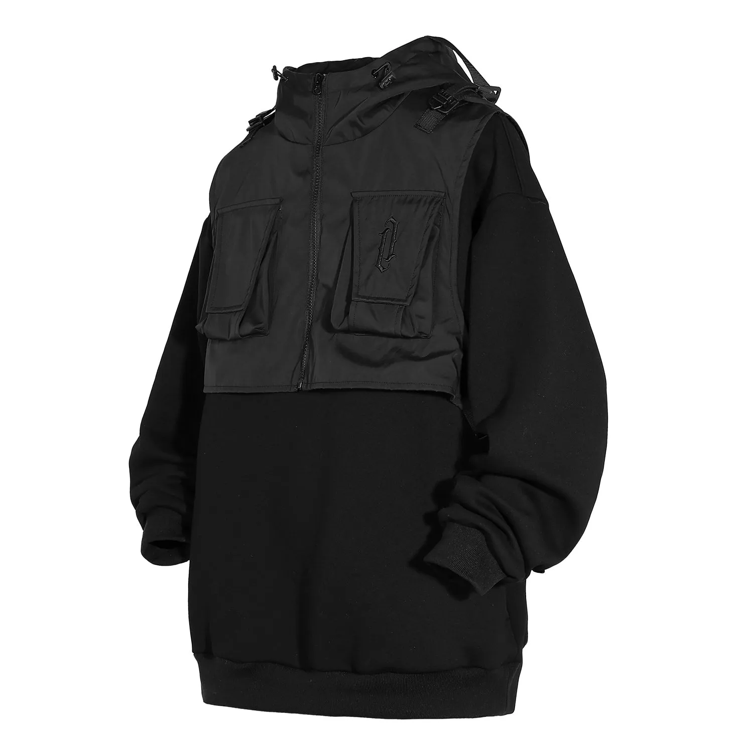 V3 Black Tech Guarded Hoodie with Vest