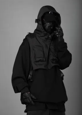 V3 Black Tech Guarded Hoodie with Vest