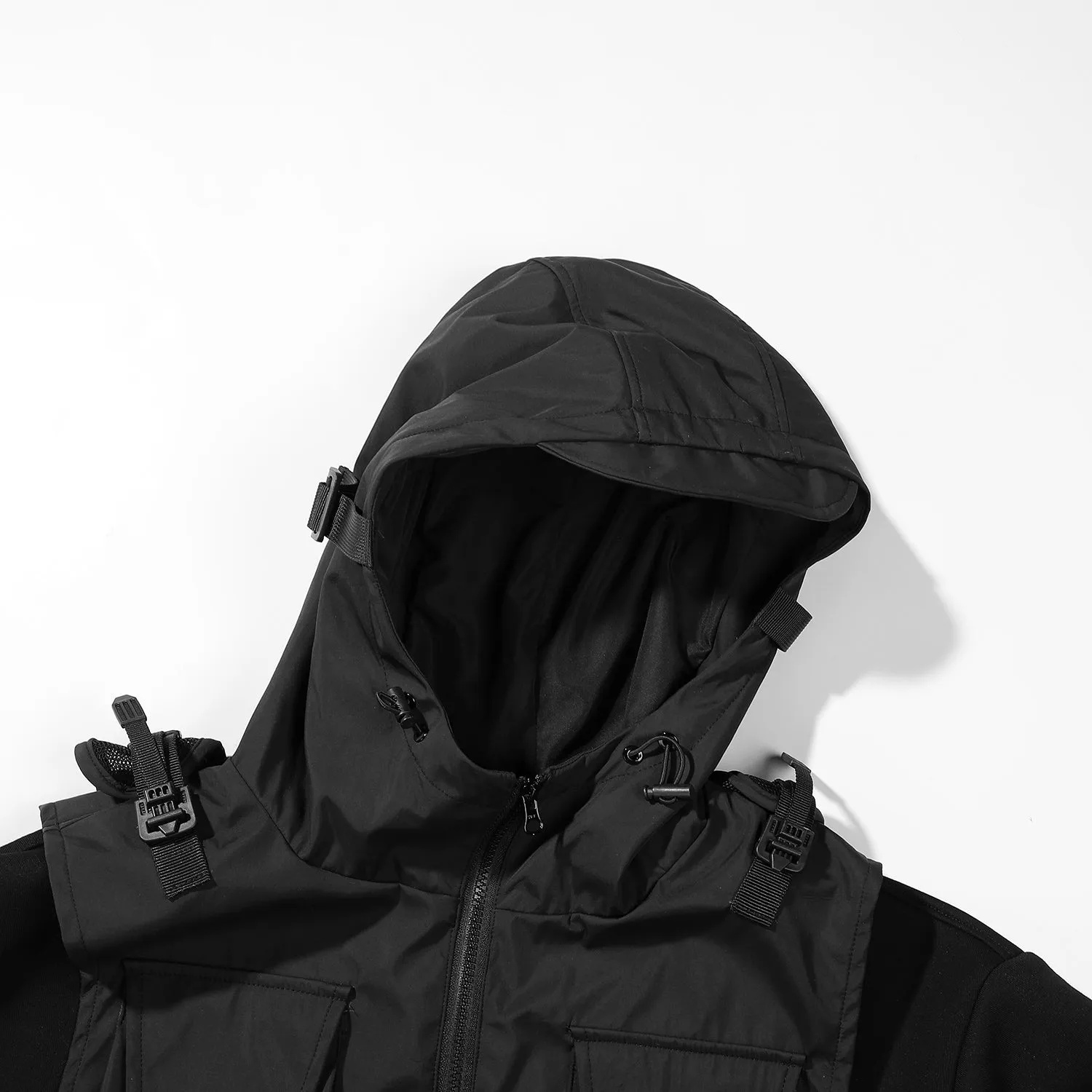 V3 Black Tech Guarded Hoodie with Vest