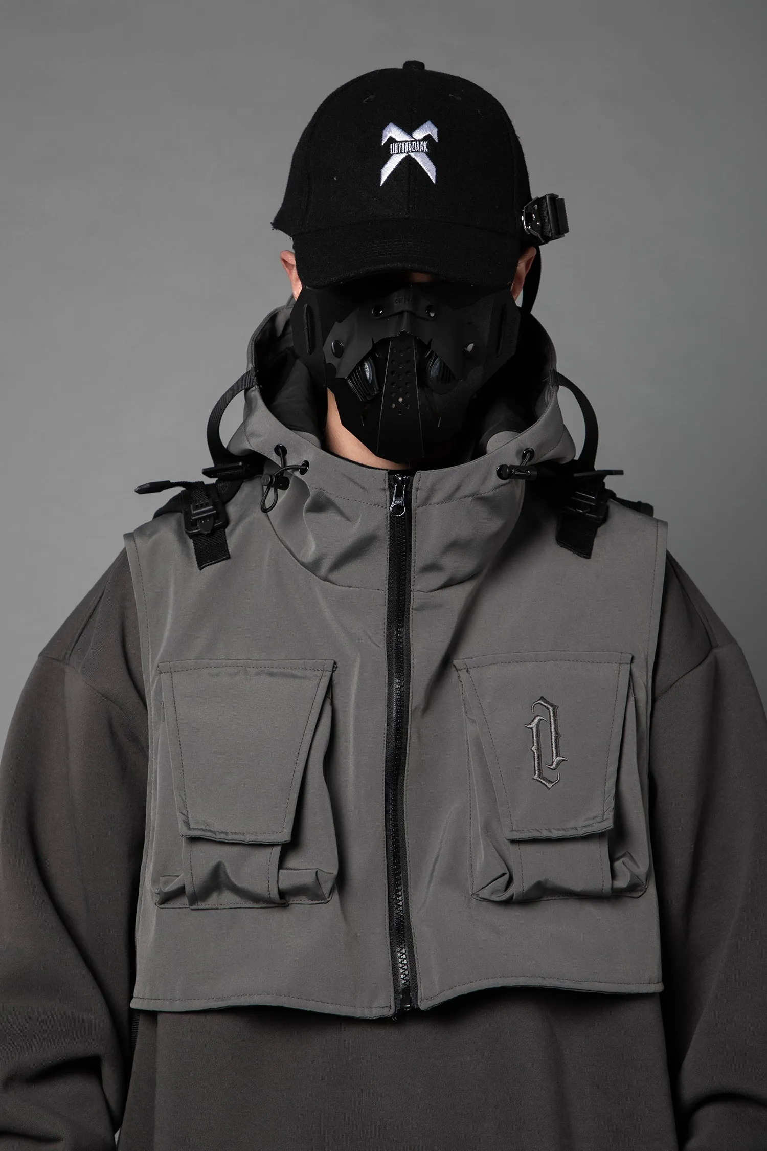 V3 Grey Tech Guarded Hoodie with Vest