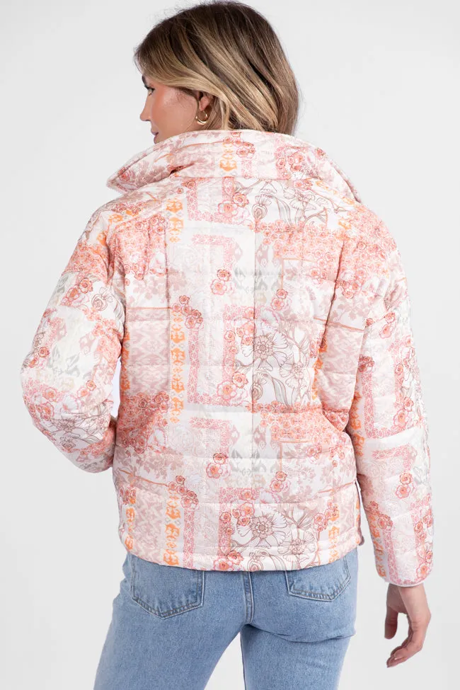 Vail Valley Pink Multi Patch Floral Quilted Zip Up Jacket FINAL SALE