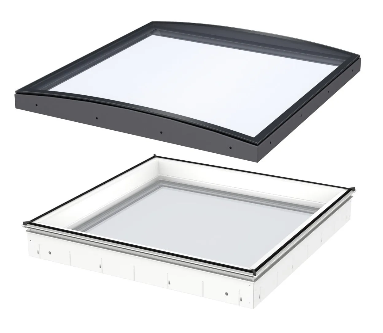 VELUX CFU 150100 Fixed Curved Glass Package 150 x 100 cm (Including CFU Double Glazed Base & ISU Curved Glass Top Cover)