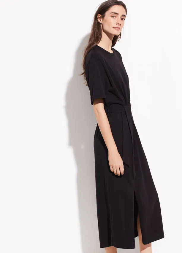 VINCE - Short Sleeve Wrap Dress in Black