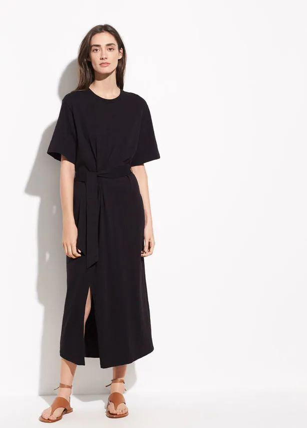 VINCE - Short Sleeve Wrap Dress in Black