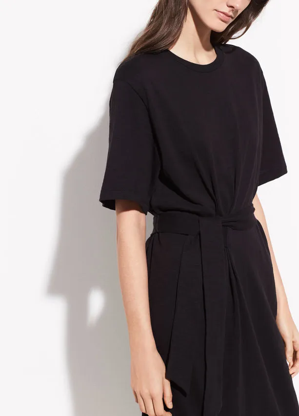 VINCE - Short Sleeve Wrap Dress in Black