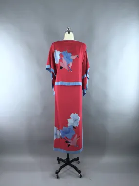 Vintage 1980s Silk Caftan Dress / Saks Fifth Ave