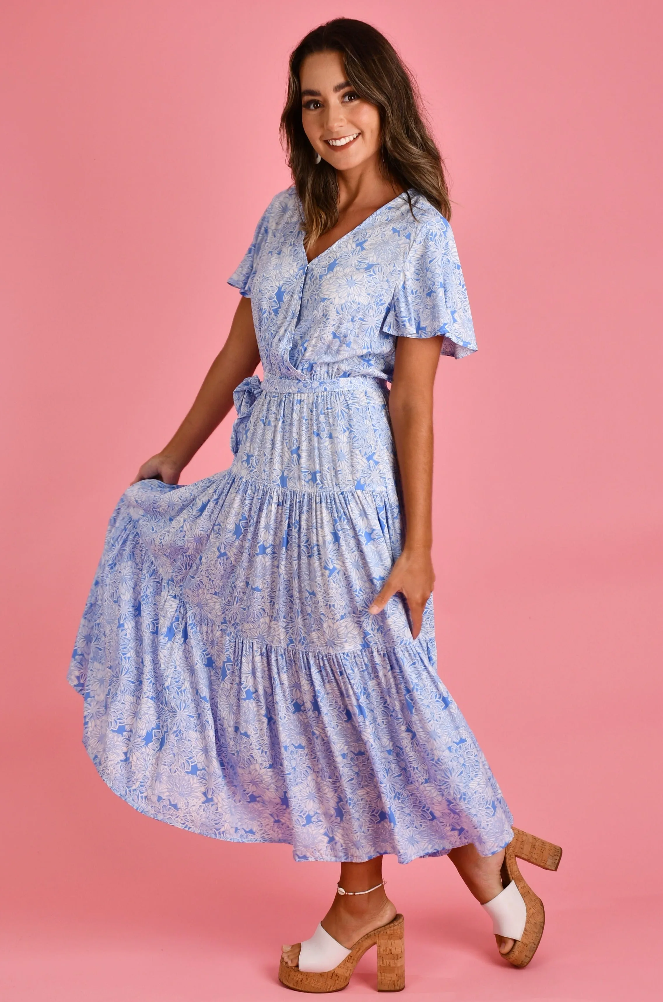 VJHD260 - CABARITA DRESS - BLOSSOM BREEZE SKY