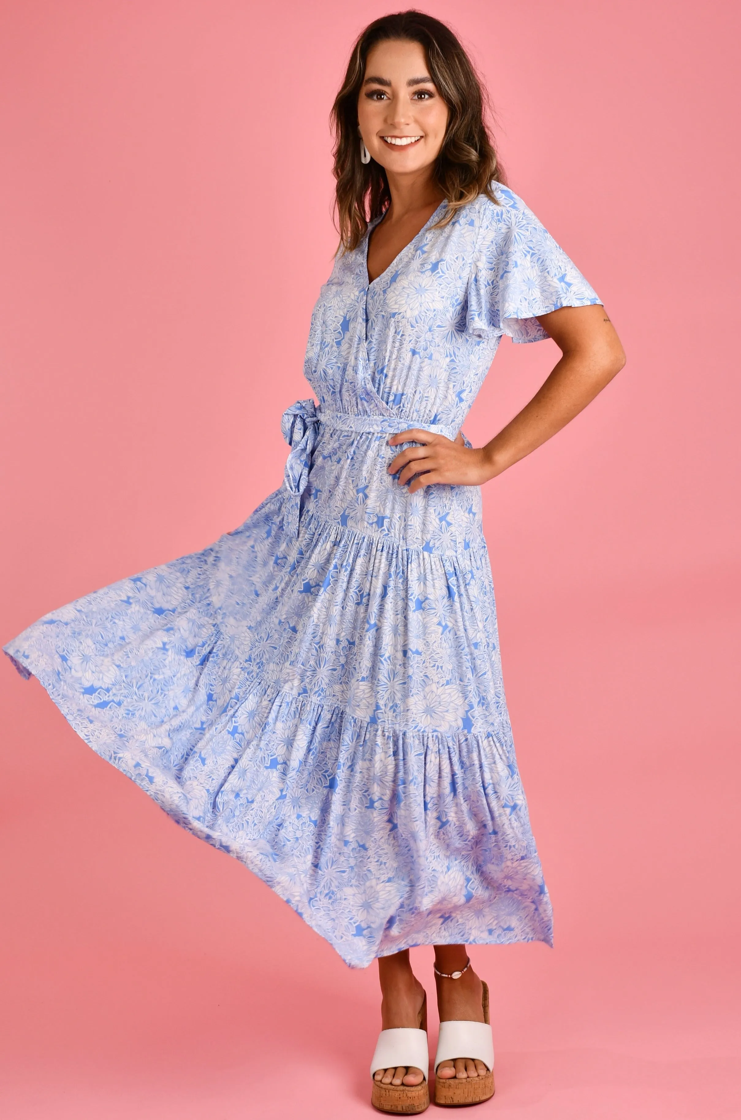 VJHD260 - CABARITA DRESS - BLOSSOM BREEZE SKY