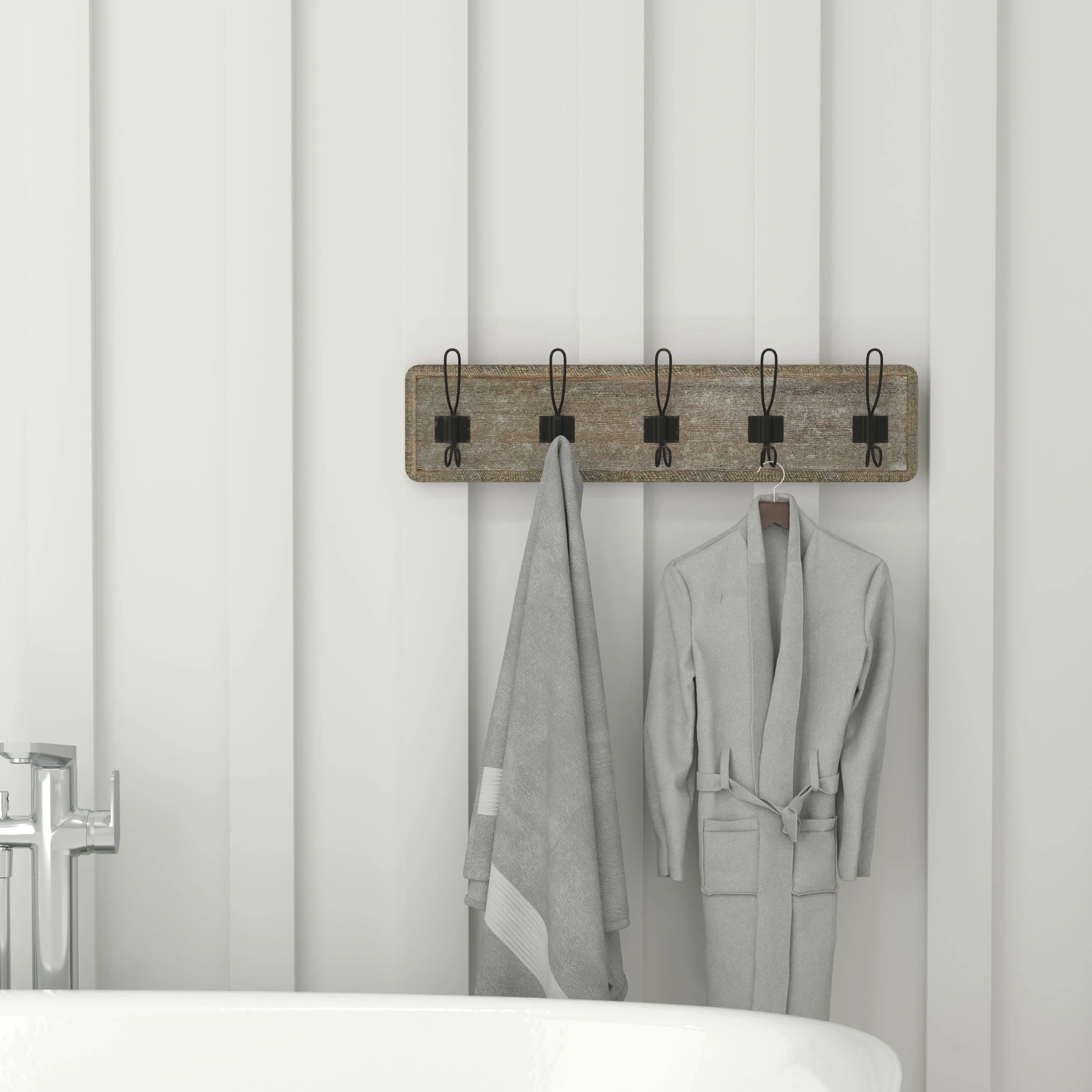 Weathered Wall Coat Rack HFKHD-GDI-CRE8-232315-GG