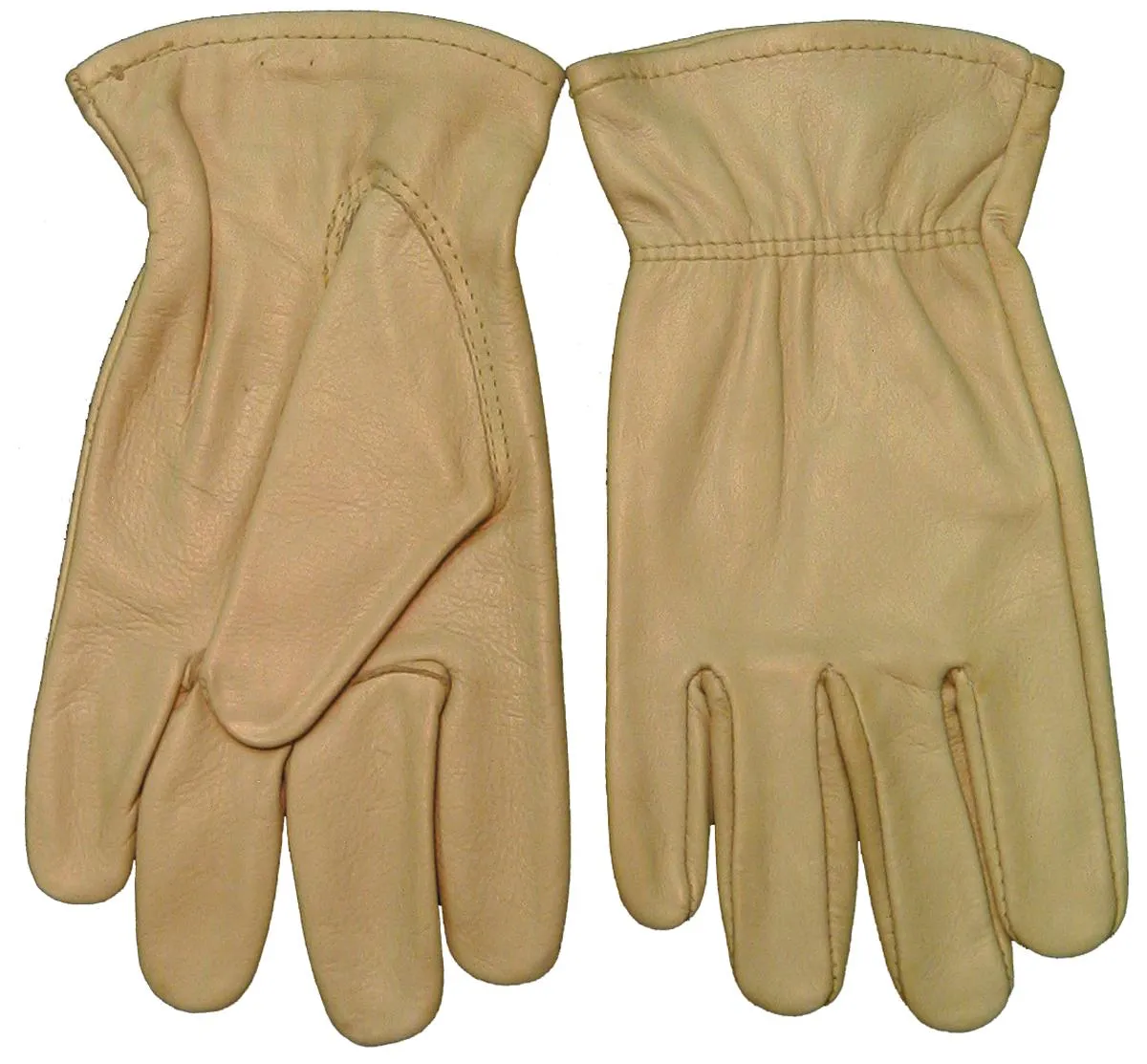 Weldmark WM833103 Drivers Top Grain Cowhide Tan Unlined Elastic Cuff Gloves (Pkg. of 12)