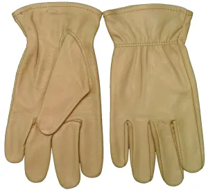 Weldmark WM833103 Drivers Top Grain Cowhide Tan Unlined Elastic Cuff Gloves (Pkg. of 12)