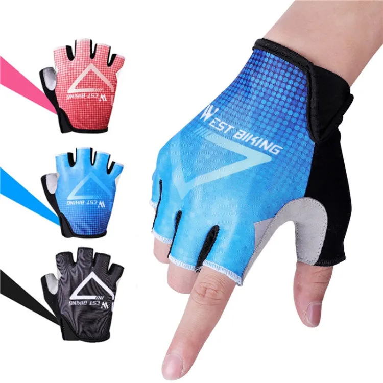 WEST BIKING YP0211215 Riding Gloves Summer Half Finger Breathable Outdoor Cycling Gloves, Size: XXL(Red)