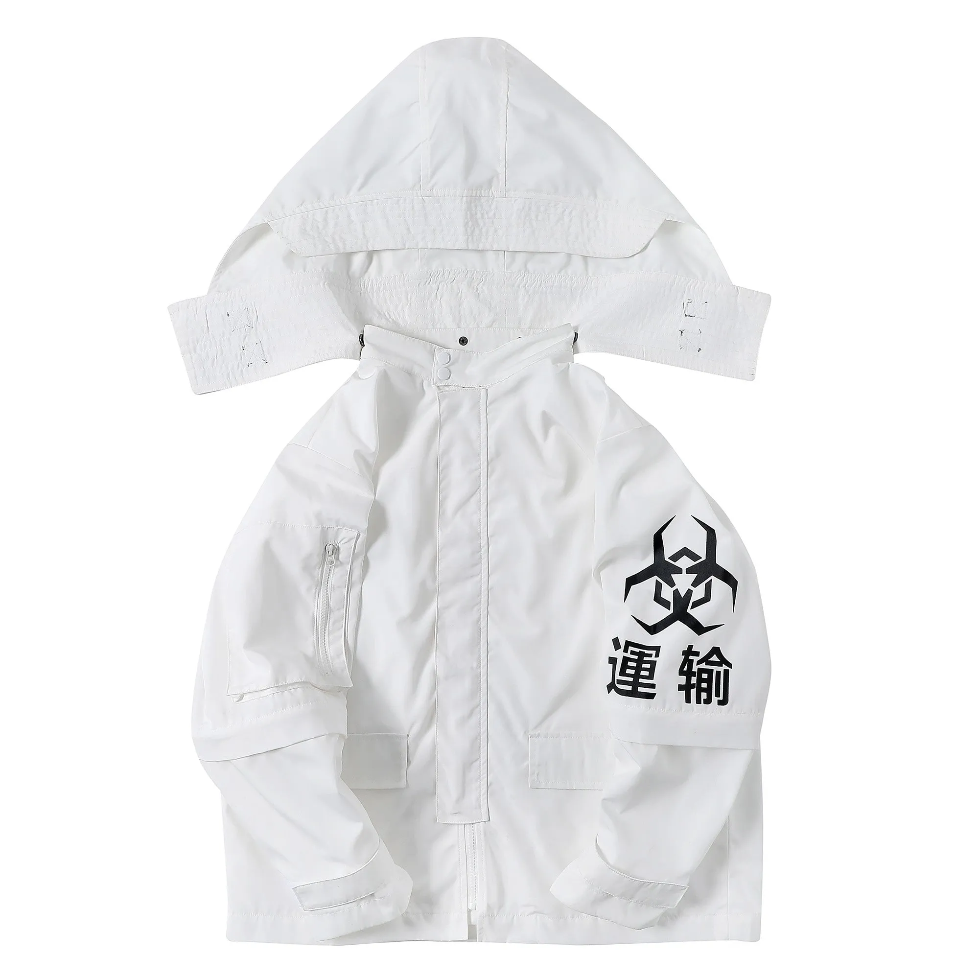 White Atom Bomb Shipment Windbreaker Jacket