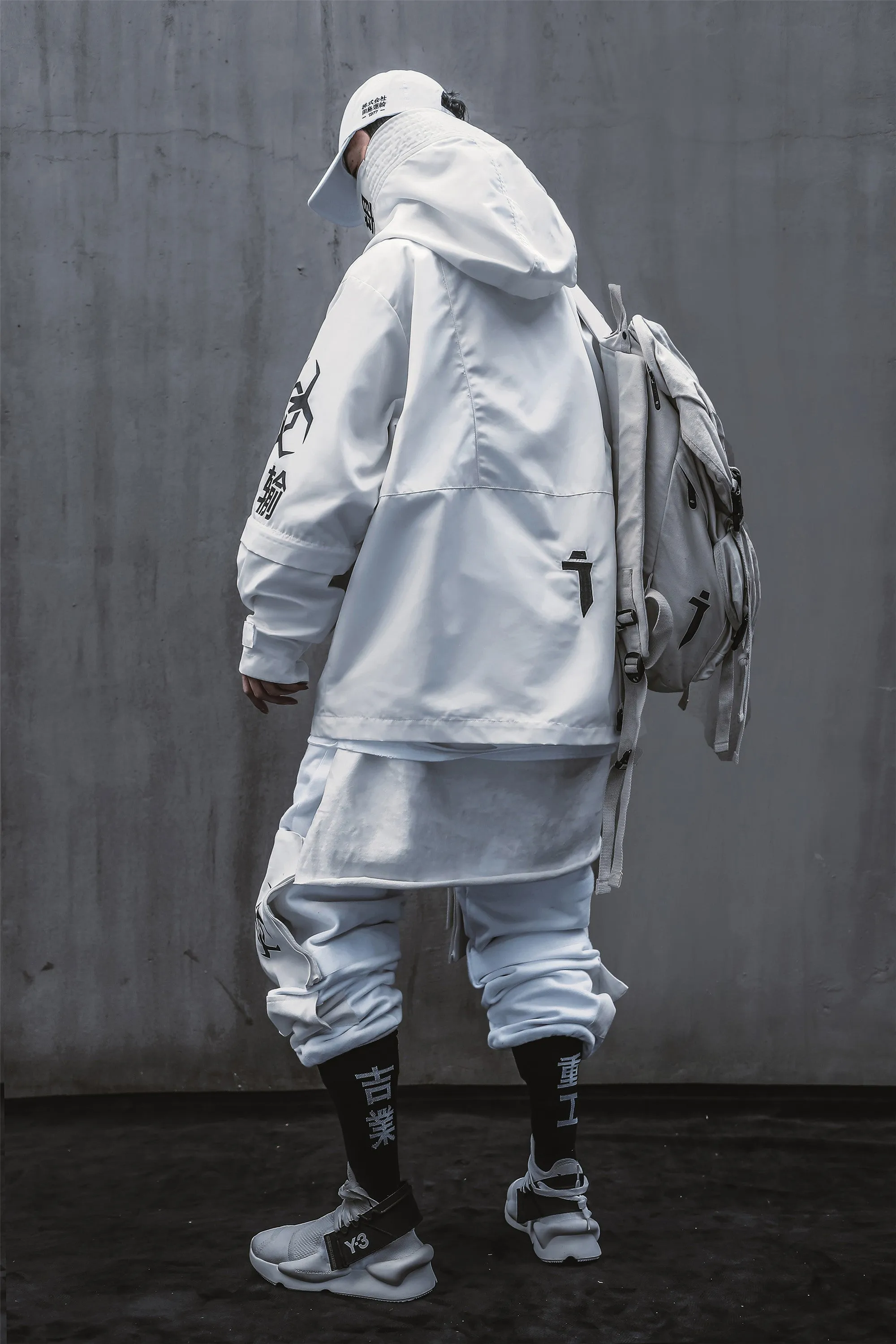 White Atom Bomb Shipment Windbreaker Jacket