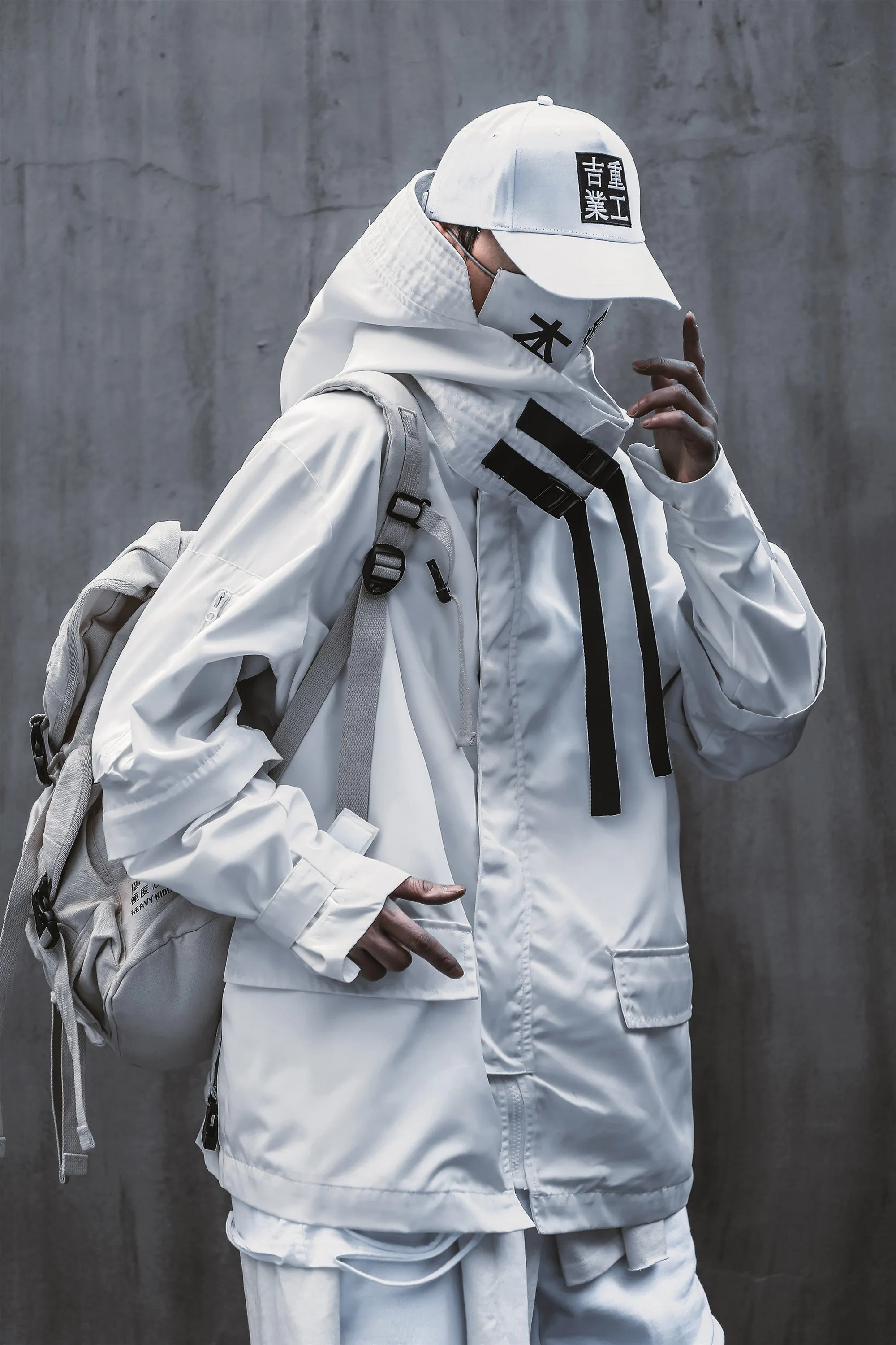 White Atom Bomb Shipment Windbreaker Jacket