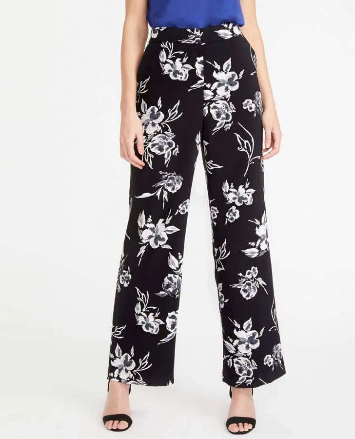 Wide Leg Printed Trousers