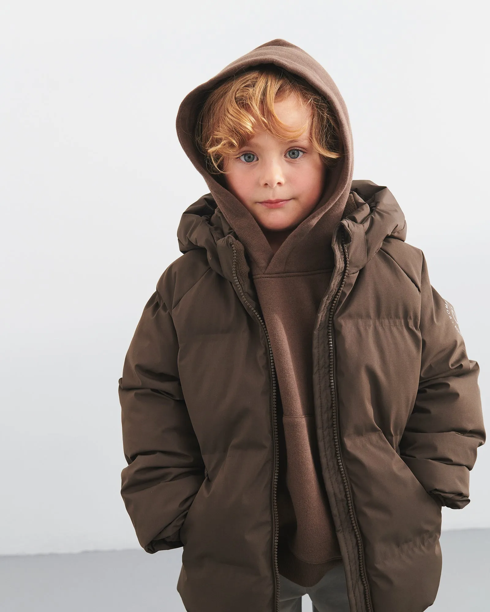 Winter Puffer Jacket - Kids - Dark Earth