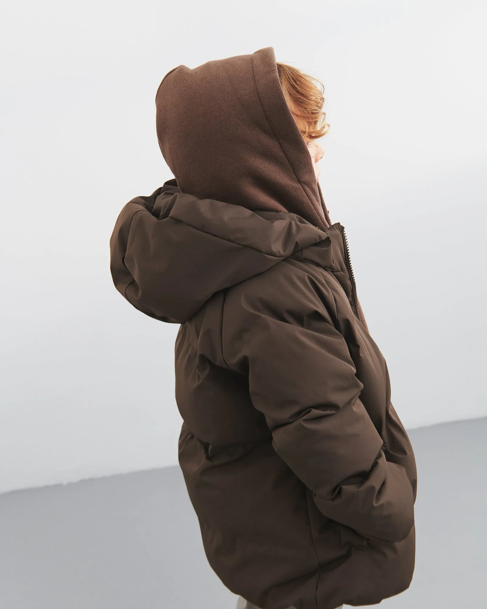 Winter Puffer Jacket - Kids - Dark Earth