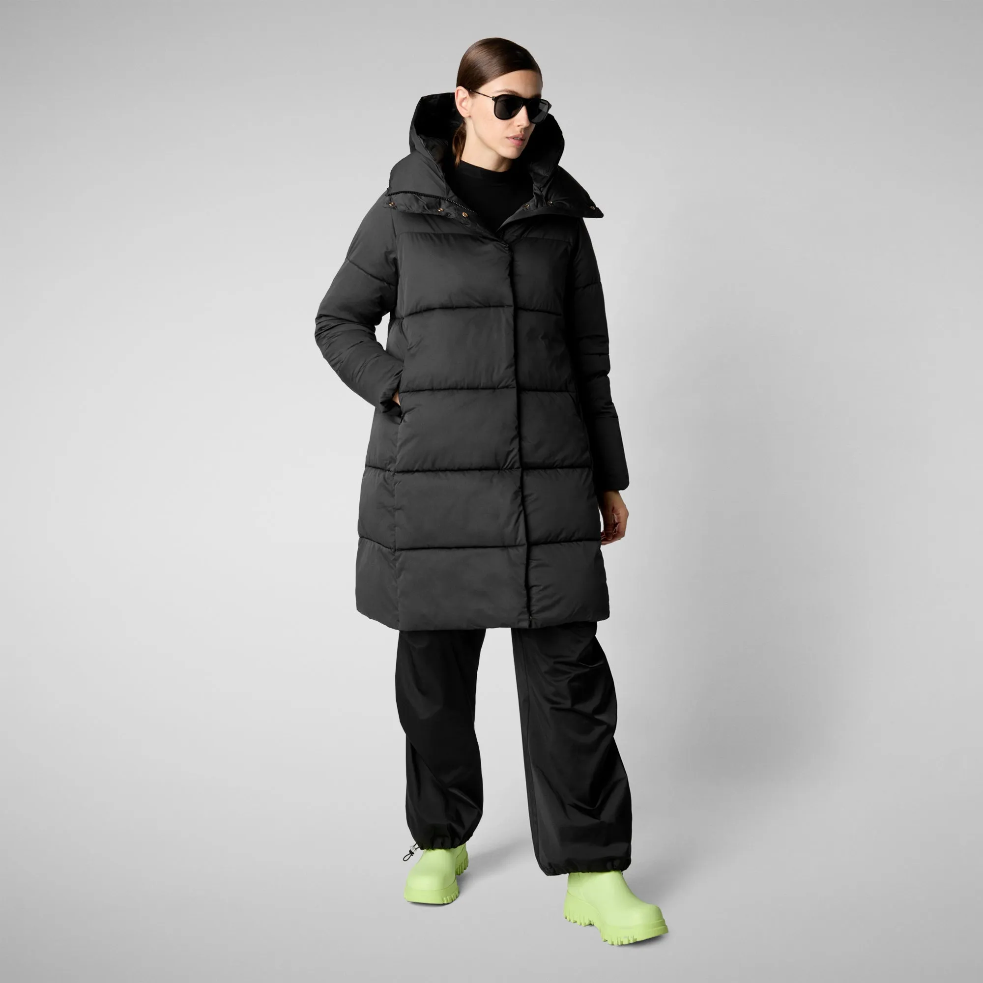 Women's animal free puffer jacket Sibyl in black