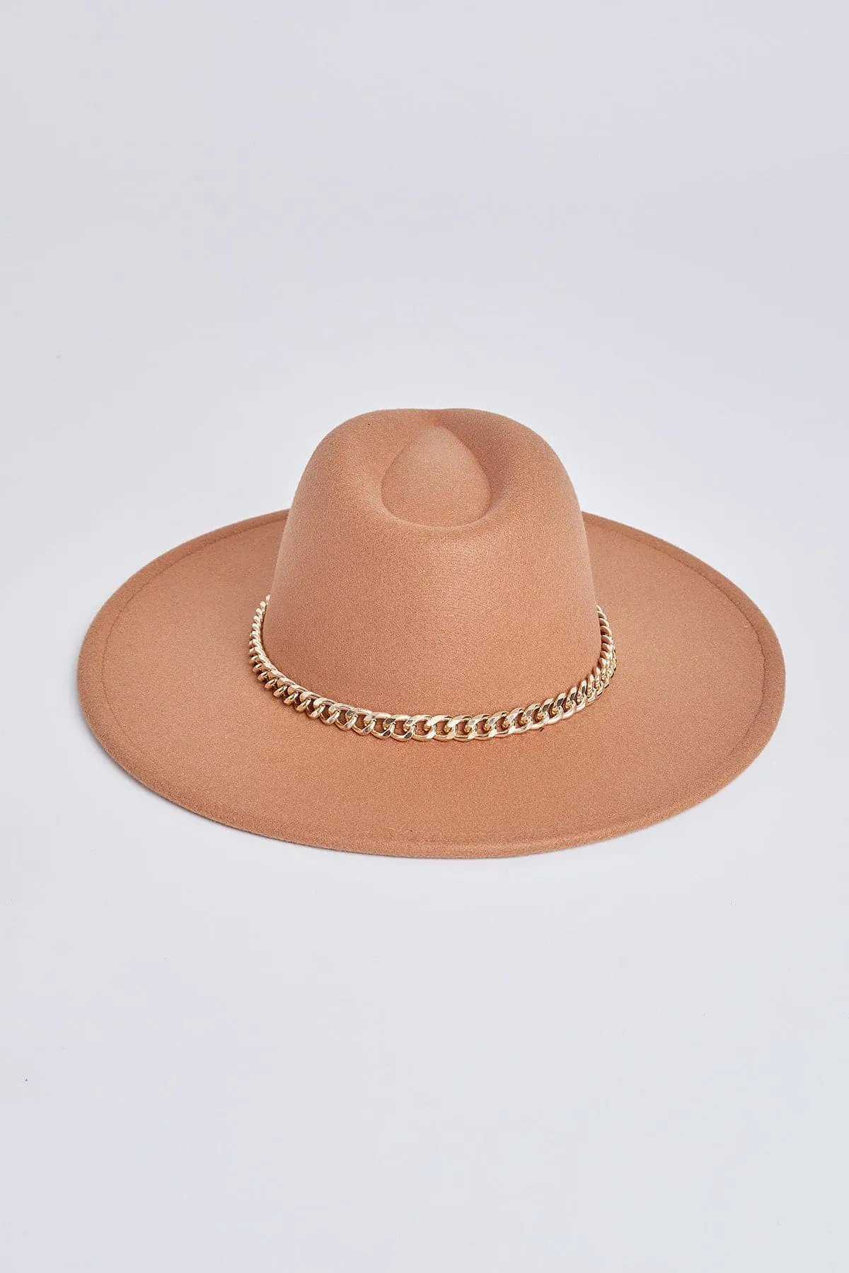 Women's Chain Wide Brim Hat