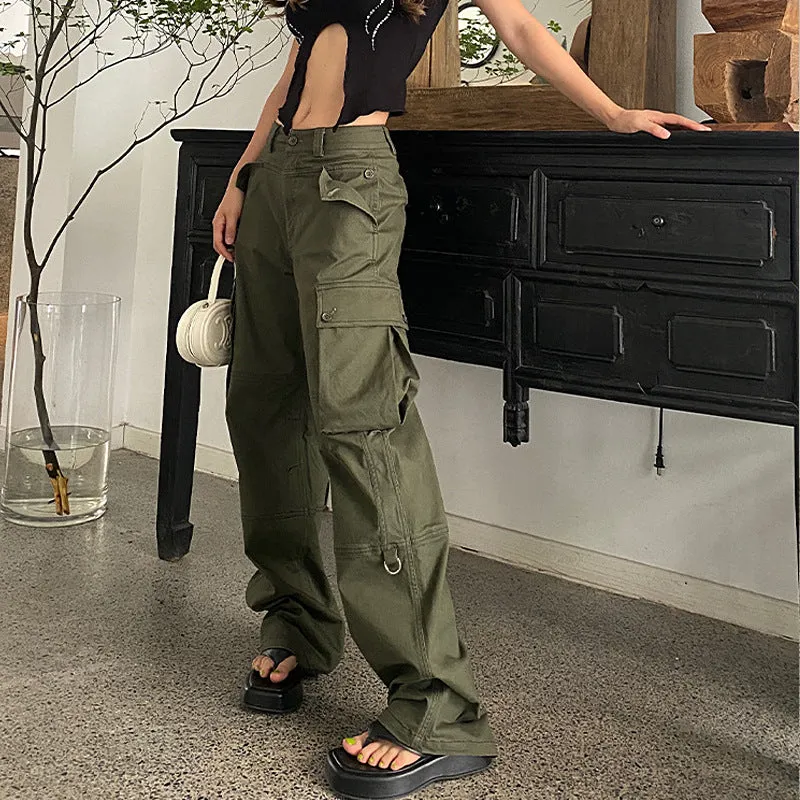 Women's Loose Casual Straight Cargo Pants