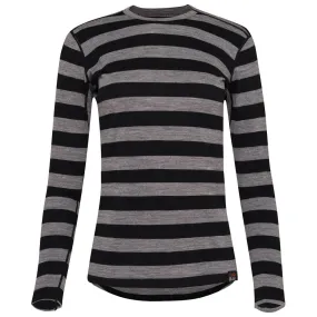 Womens Merino 180 Long Sleeve Crew (Black/Charcoal)