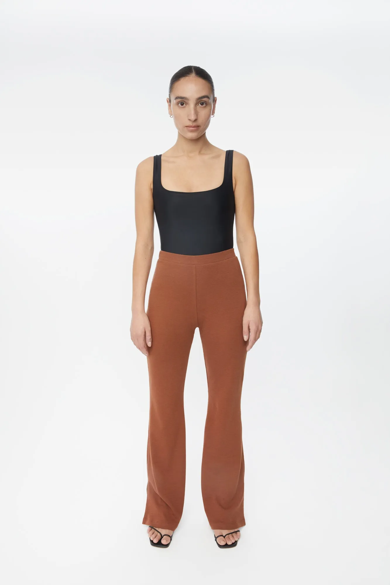 Wool Blend Knit Pants