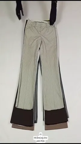 Y2K Flared Poly Dress Pants