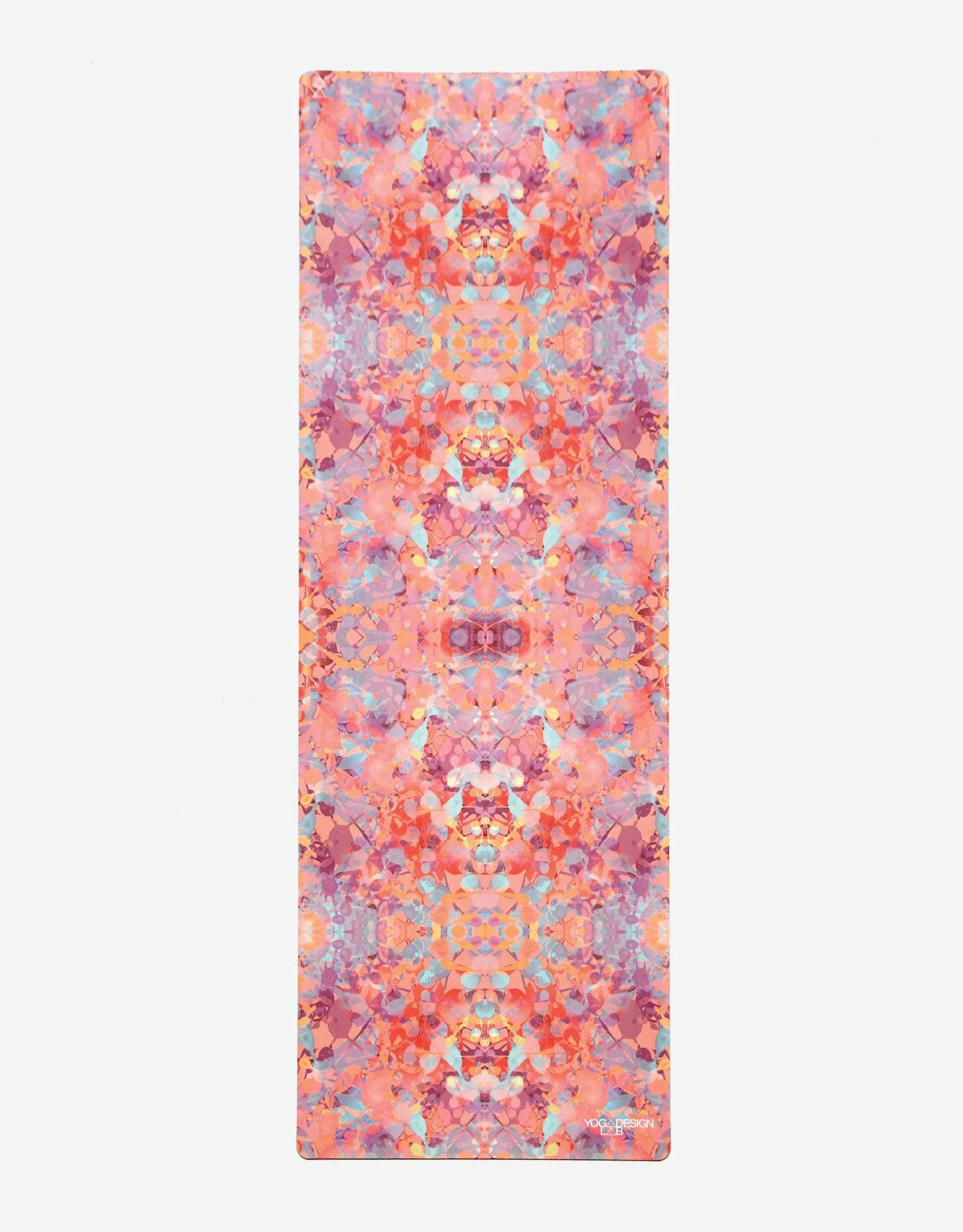 Yoga Design Lab - Combo Yoga Mat - Kaleidoscope - 2-in-1 (Mat   Towel) 178 cm - Best For Hot Practices