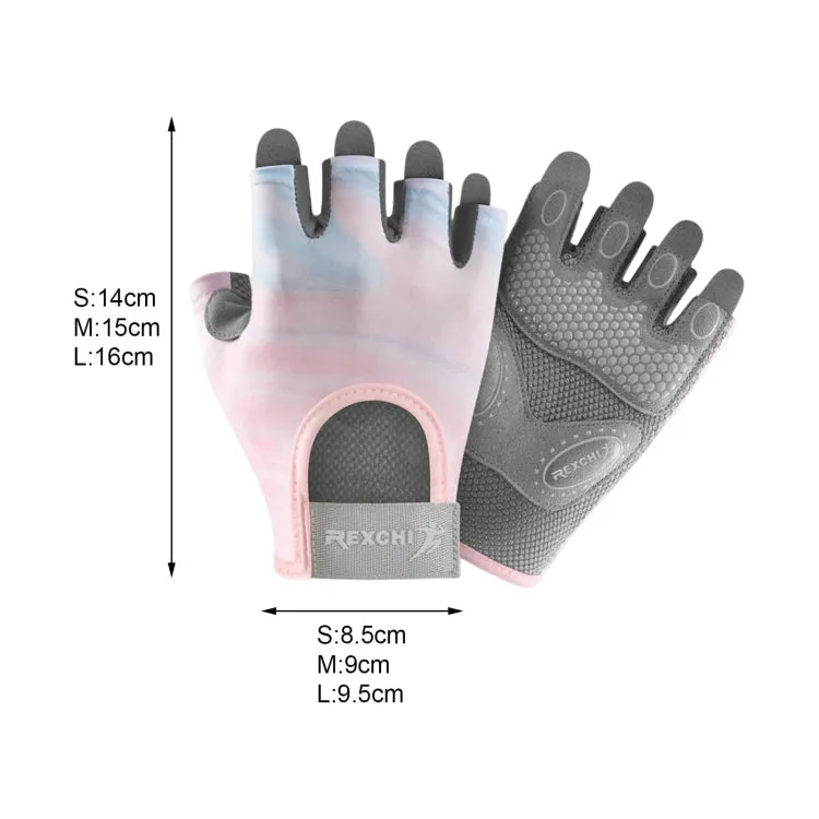 Yoga Sports Gloves Non-slip Shock-absorbing Half-finger Anti-cocoon Gloves, Size: S(Dark Night Black)