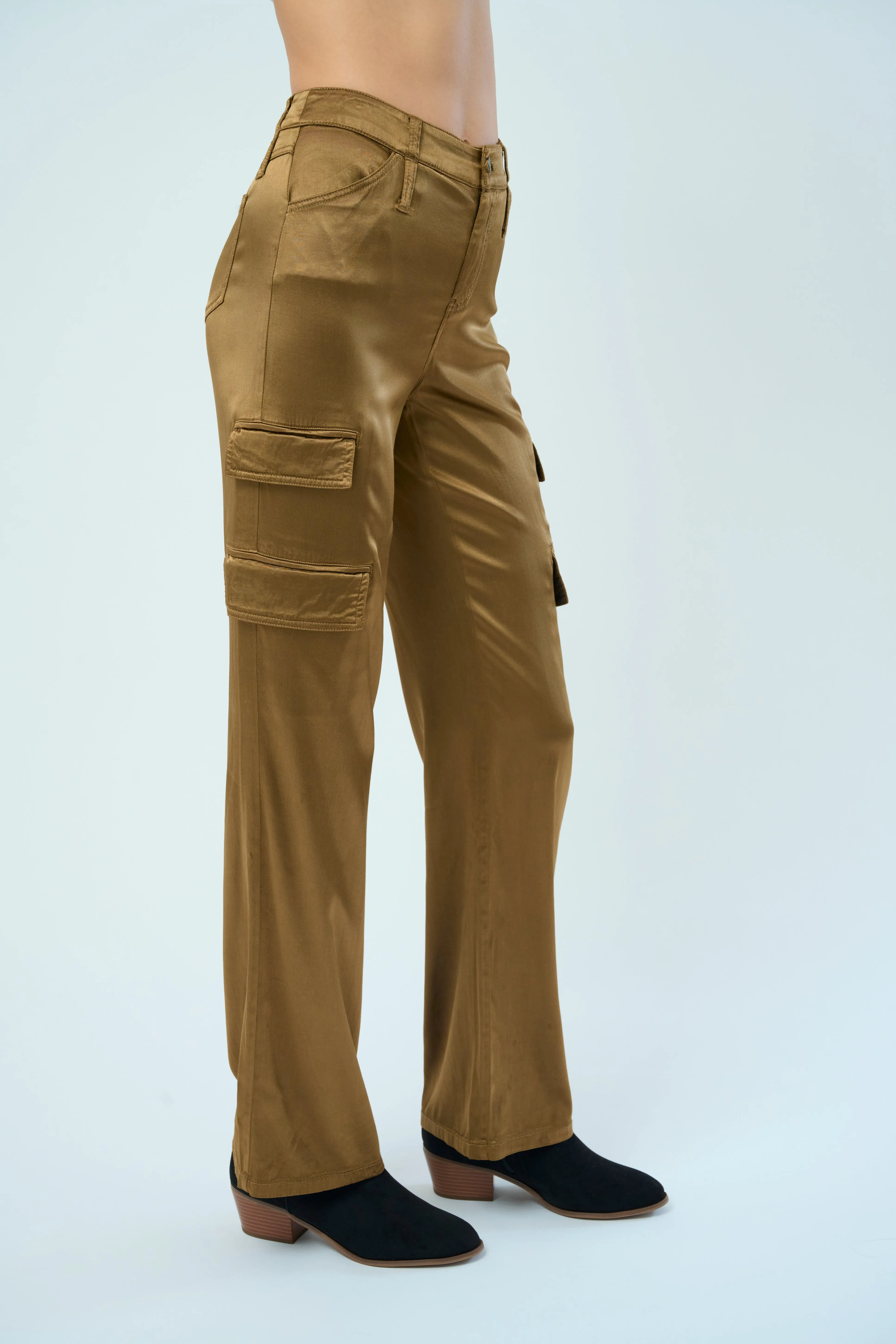 Zendaya Stretch Viscose Satin Wide Leg Pant