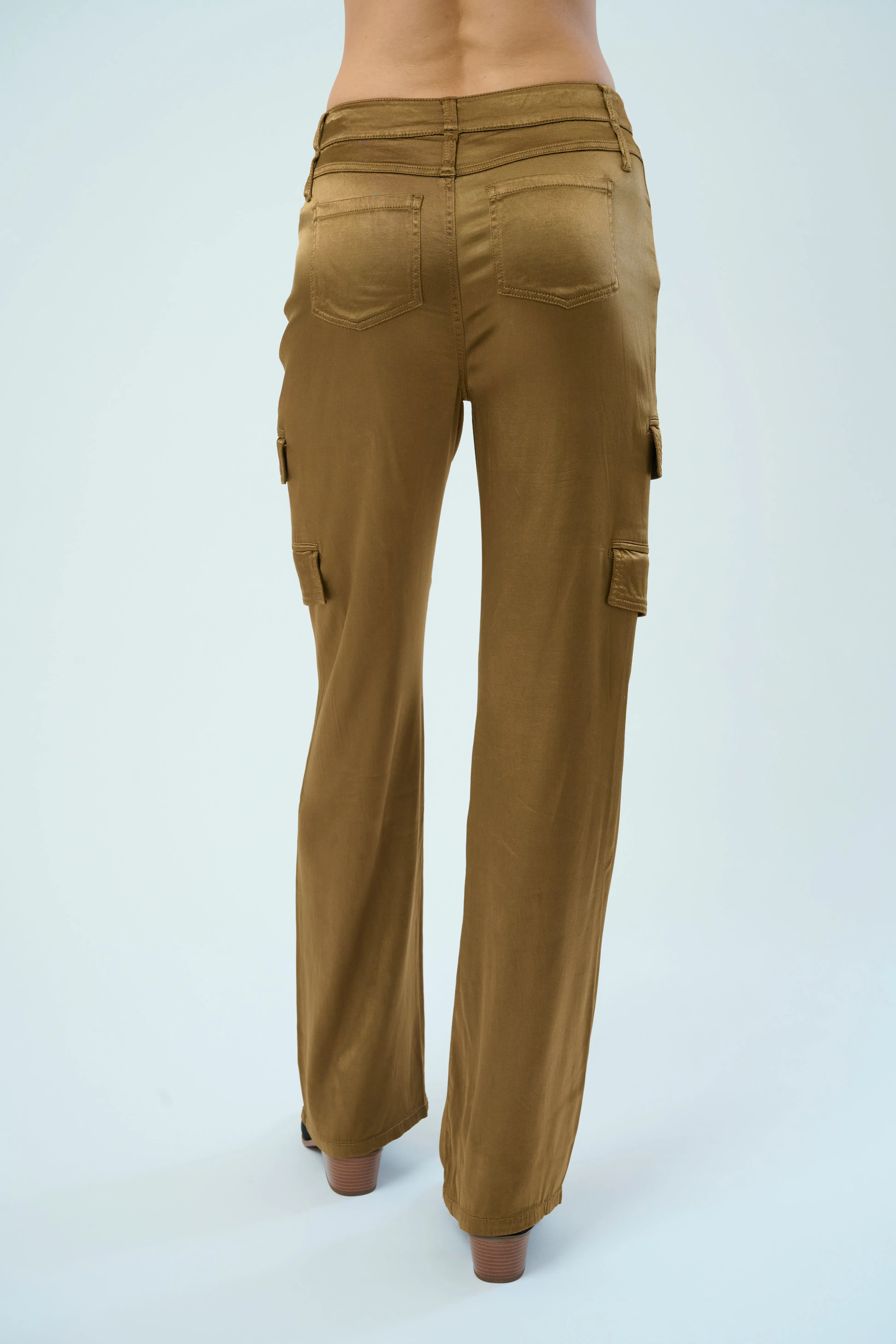 Zendaya Stretch Viscose Satin Wide Leg Pant