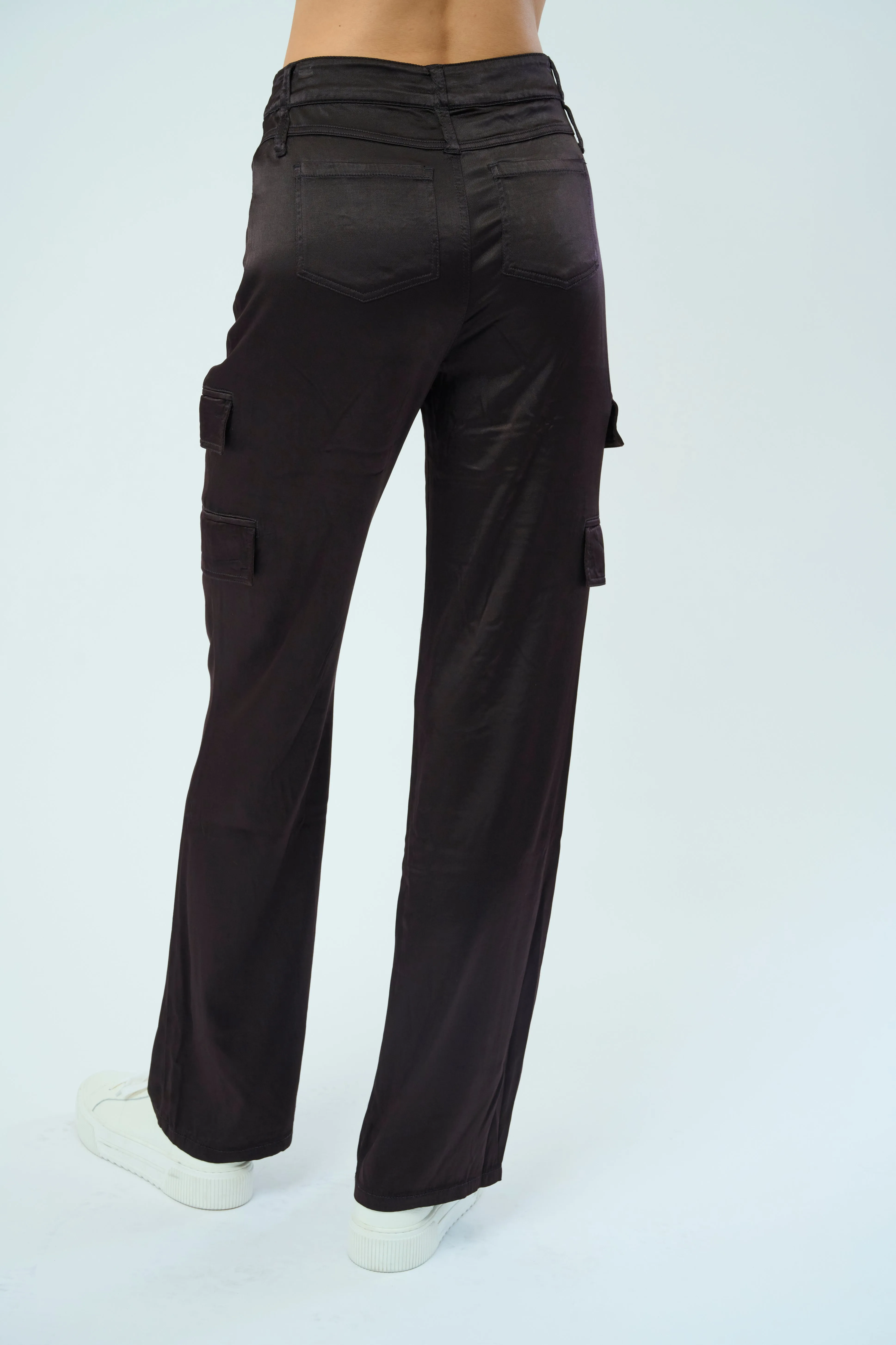 Zendaya Stretch Viscose Satin Wide Leg Pant